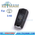 Toyota Camry, Reiz 3-4 button flip remote key shell